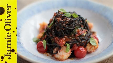 Langoustine & Squid Ink Spaghetti   Jamie & Gennaro