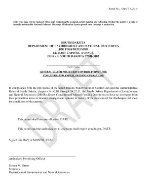 Fillable Online denr sd : DRAFT 9/29/16 - denr sd Fax Email Print ...