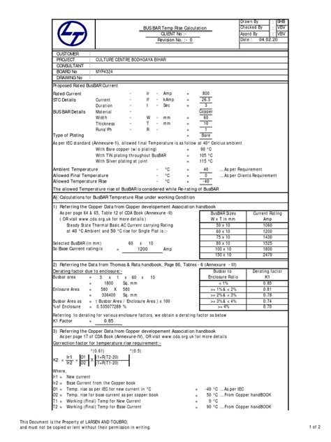 Busbar Size Calculation 的图像结果