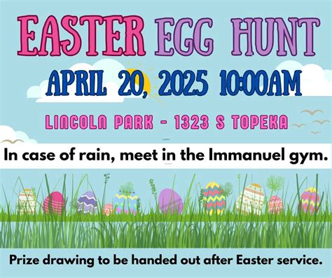 Easter Egg Hunt followed by Easter service and prize giveaways at ...