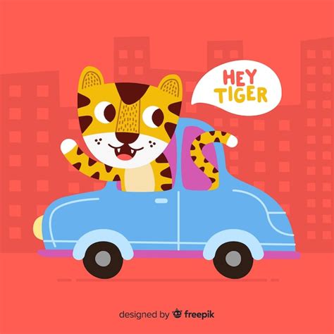 Netter Tigerhintergrund | Kostenlose Vektor