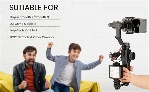 Yantralay 3 in 1 Triple Hot Shoe Mount for Zhiyun Smooth 4, DJI Osmo ...