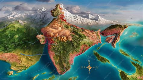 Premium Photo | Subcontinent map india pakistan nepal bhutan bangladesh ...