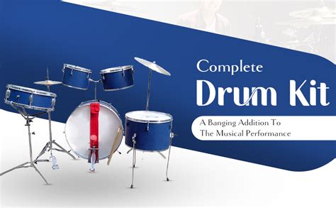 Kordz Thunder Adults Complete Drum Kit - Set of 7 (Blue Matt) : Amazon ...
