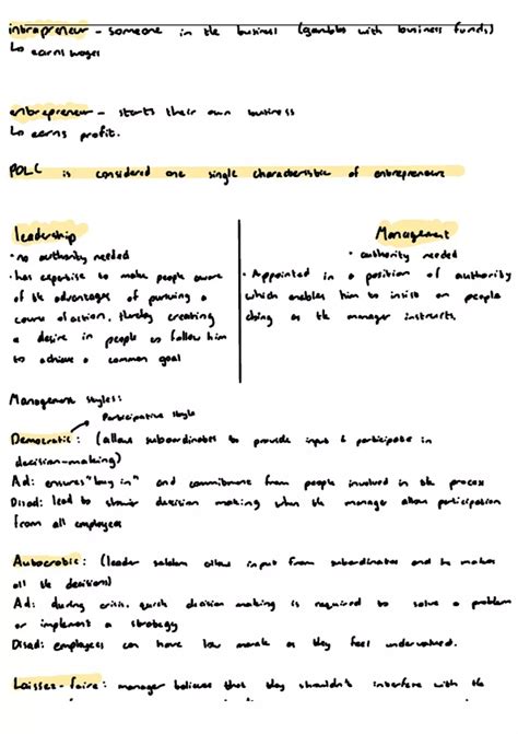 Image result for Management Notes Grade 12