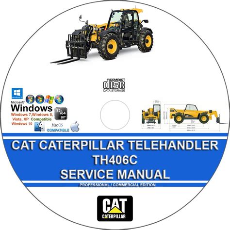 Cat Caterpillar TH406C Telehandler Service Repair Manual + Operation ...