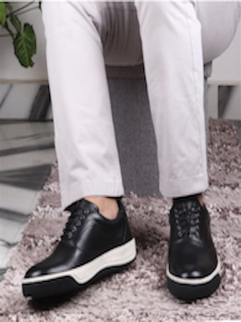 Buy TOP BRASS Men Black Leather Sneakers - Casual Shoes for Men ...