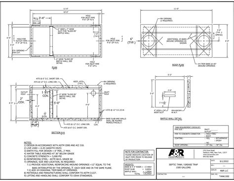 2000 Gallon Septic Tank Sizes Septic Tanks – Precast Concrete