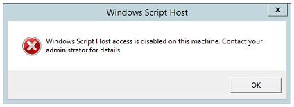 Image result for Windows Script Host Disable