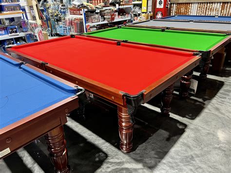 Cedar Colour Pool Snooker Billiard Table 8ft Slate with Blue felt