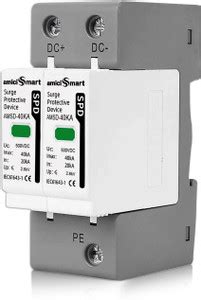 amiciSmart DC SPD Surge Protective Device 500V 20KA 40KA | Voltage ...