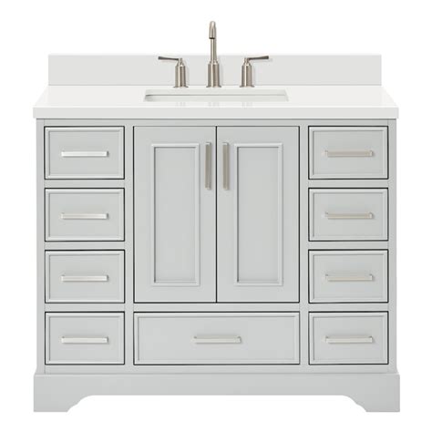ARIEL Stafford 42-in Gray Undermount Single Sink Bathroom Vanity with ...
