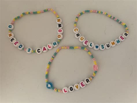 Taylor Swift Friendship Bracelets Set of 3 Lover Theme