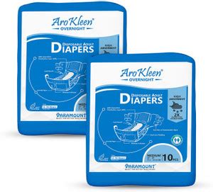 Arokleen OVERNIGHT Adult diaper Unisex ISI Certified Waist Size 71.1 ...