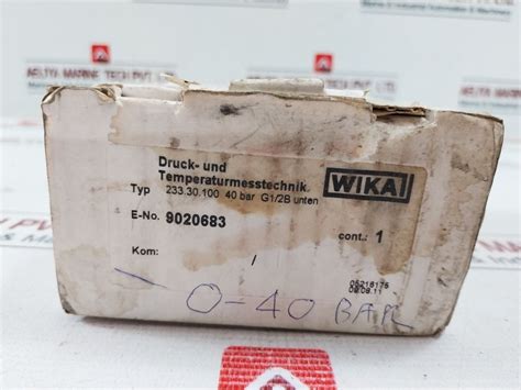 Wika En 837-1 Pressure Gauge 0-40 W/Out Flange 0-40Bar – Aeliya Marine Tech