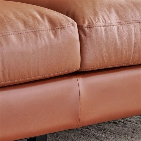 Buy Aprilla NXT Half Leather 3-Seater Sofa - Tan from Home Centre at ...