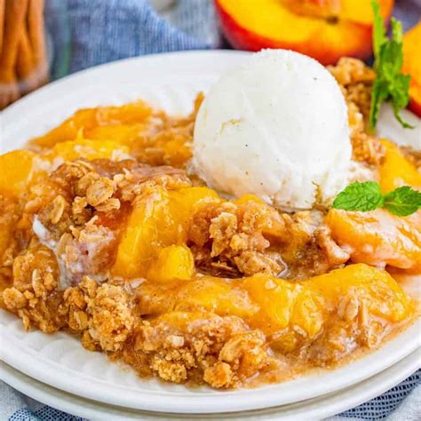 Fresh Peach Crisp - The Country Cook