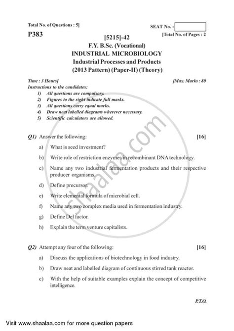 Industrial Processes and Products 2017-2018 Bachelor of Science ...