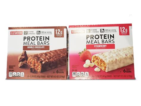 Amazon.com: Elevation Protein Meal Bars Strawberry and Double Chocolate ...