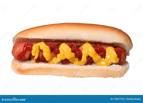 Hot Dog With Ketchup And Mustard Stock Photography | CartoonDealer.com ...