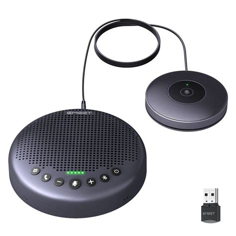 Amazon.com: EMEET Conference Speaker and Microphone w/8+1 Mics, 360 ...