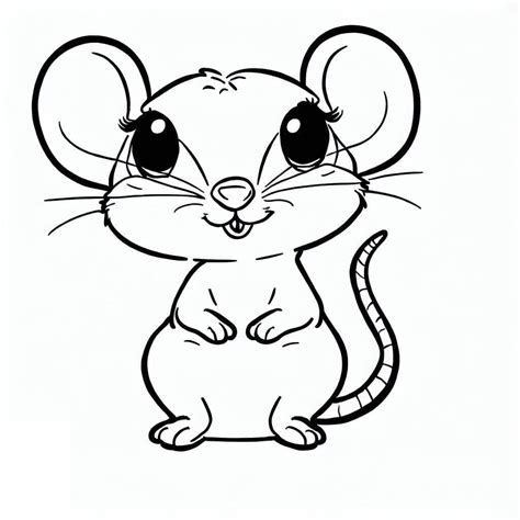Pretty Mouse coloring page - Download, Print or Color Online for Free