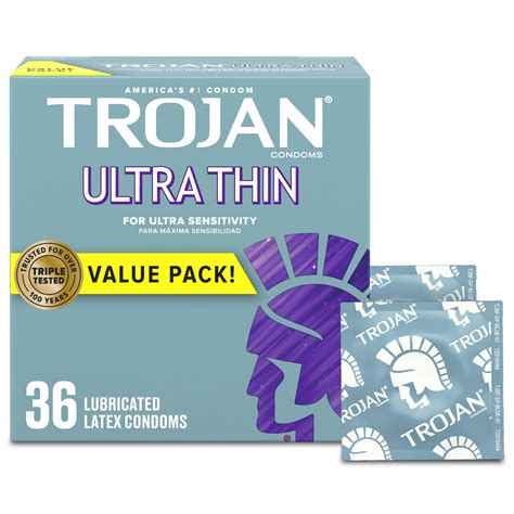 Buy Trojan Ultra Thin Latex Condoms, 36 count Online at Low Prices in ...