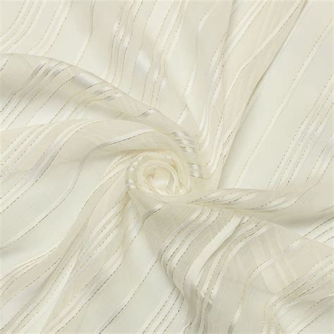 Viscose Chiffon Satin Snow Stripe - VC0610018 – Ishardass Trading Co ...