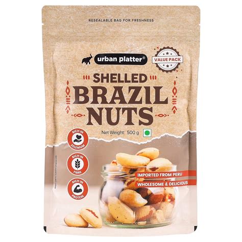 Urban Platter Brazil Nuts, 500g (Rich in Selenium | Superfood | Have 1 ...