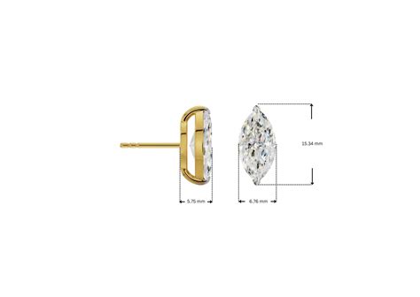 Buy 2 CT Marquise Lab Grown Diamond Studs Online At Emori