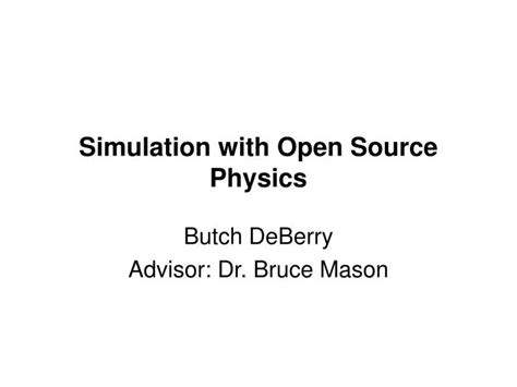 Open Source Simulations 的图像结果