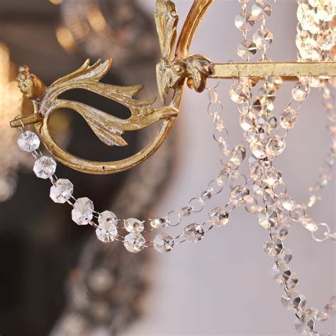 Crystal Clear GlassÂ Garland Strand Chandelier Hanging With 50 Beaded ...