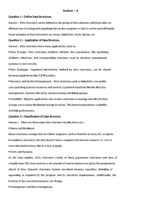 Data Structures Notes (Units 1 & 2) - Definitions & Applications - Studocu