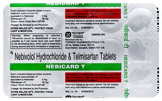 Nebicard T 405 Mg Tablet 15 - Uses, Side Effects, Dosage, Price | Truemeds