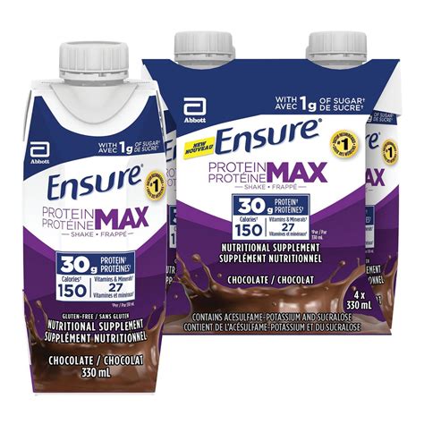 Ensure Protein Max 30 g Nutrition Shake Supplement, Chocolate Protein ...