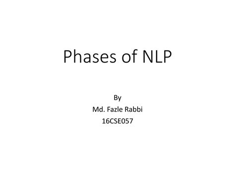 5. phase of nlp | PPTX