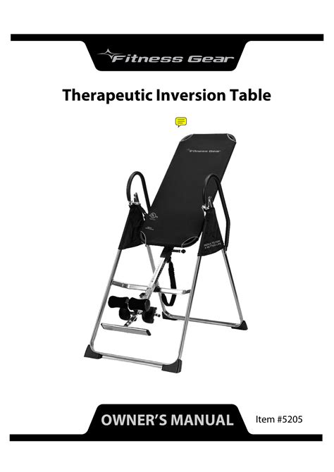 Life Gear Inversion Table Assembly Instructions