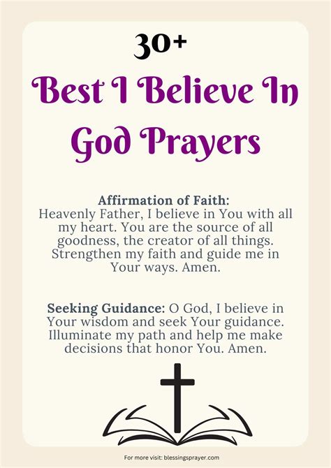 30+ I Believe In God Prayers [New version] - † ️️ Daily Blessings Prayer ️