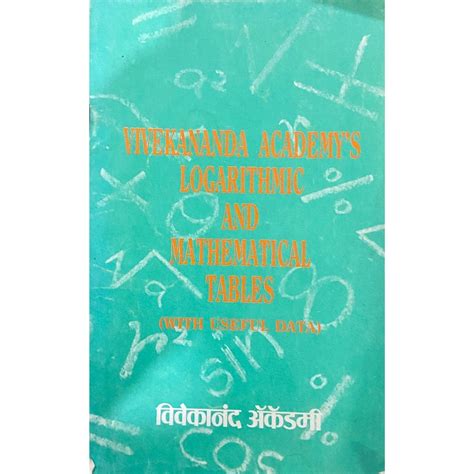 Vivekananda Academy's Logarithmic And Mathematical Tables – Inspire ...