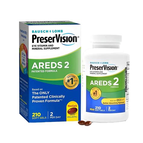 PreserVision AREDS 2 Eye Vitamins with CoQ10 for Heart Health, Lutein ...