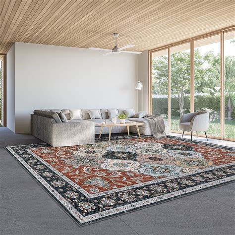 Farmhouse Washable Area Rugs for Living Room Bedroom,Dining Room ...