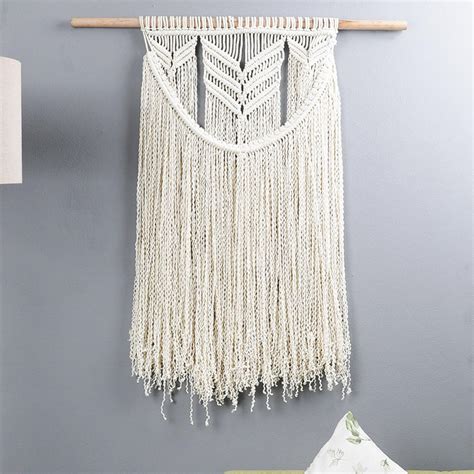 Macrame Boho Wall Hanging-White – The Decor Mart