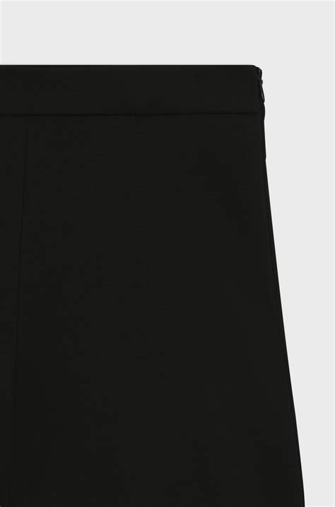 BOSS - Regular-fit trousers in stretch fabric with tapered leg - Black