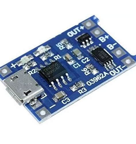 TP4056 charging module(micro usb) with 1S battery holder – SKYNET ROBOTICS