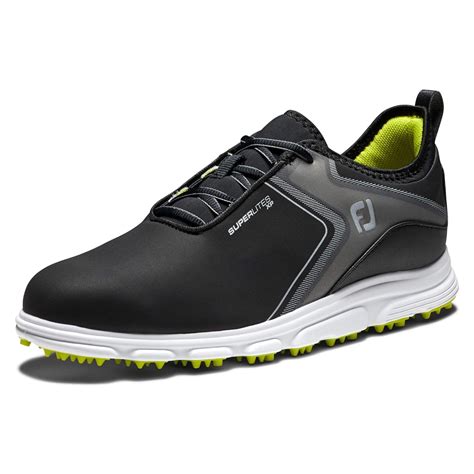 Buy FootJoy Men's Superlites XP Golf Shoes, Black/Lime, 12 XW US at ...