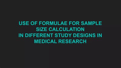 Sample size estimation | PPTX