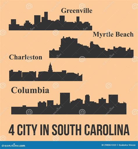 4 City in South Carolina ( Columbia, Charleston, Greenville, Myrtle ...