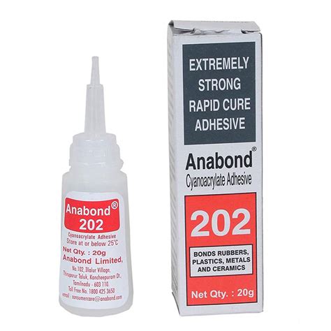 Anabond 202 Cynoacrylate Adhesive, 20 gm Pack Of 4 : Amazon.in ...