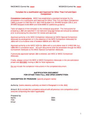 Completion Instructions:MICC has established a standard template for ...