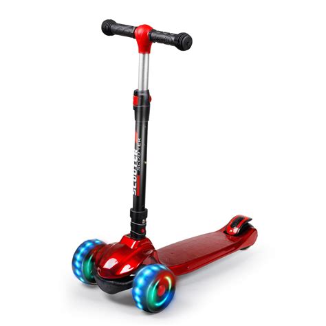 SISIGAD Kids Scooters Mini Aluminum 3 Wheels with LED Light Up Wheel ...